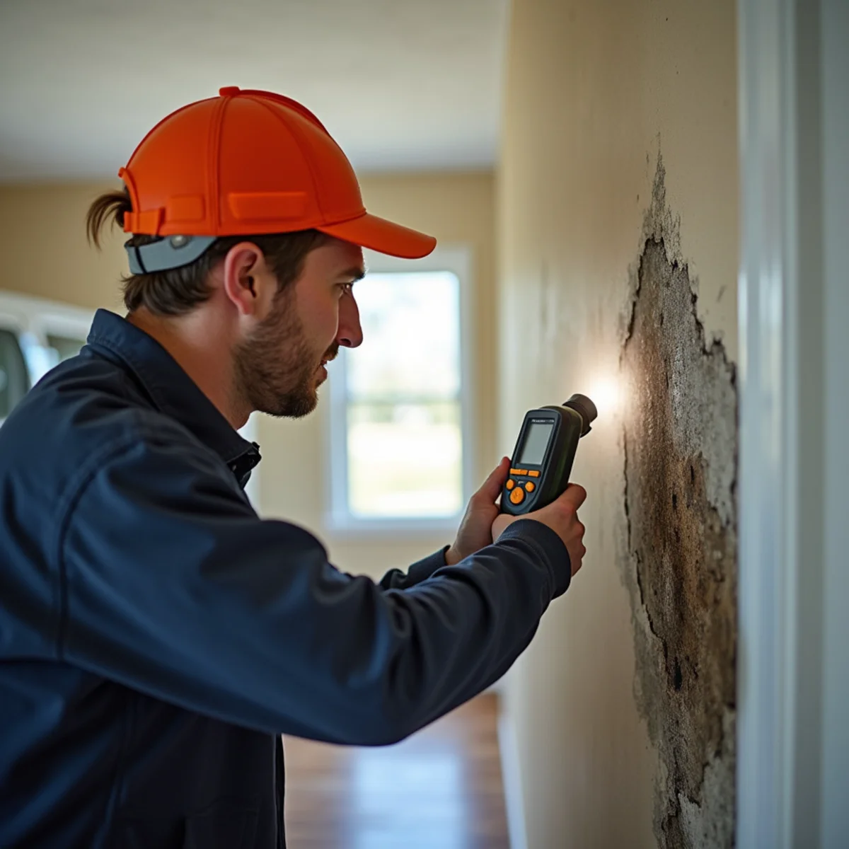 Musty air vent showing humidity-related buildup in a Prairieville home