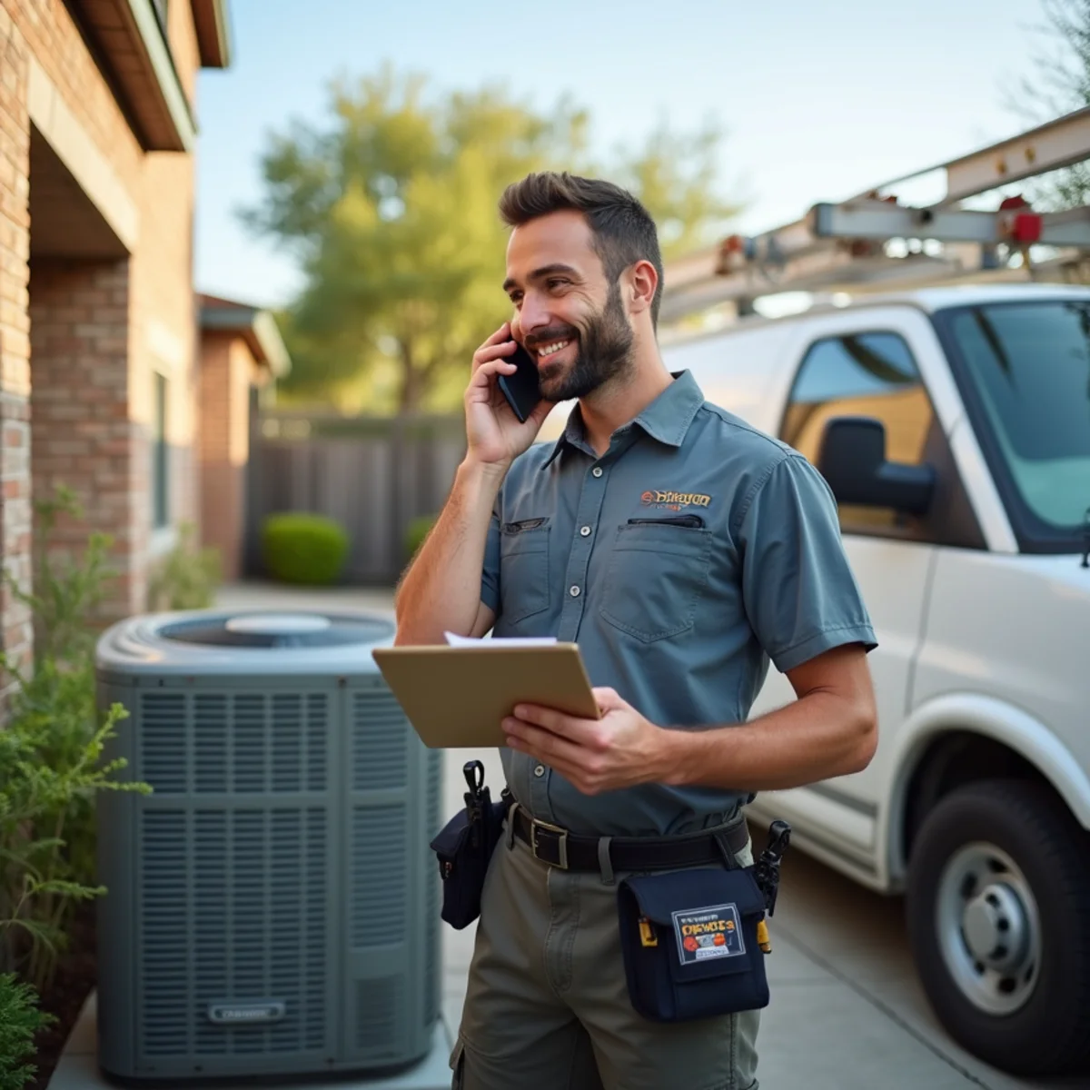 Geaux 72 Degrees HVAC technician answering a service call in Baton Rouge, LA