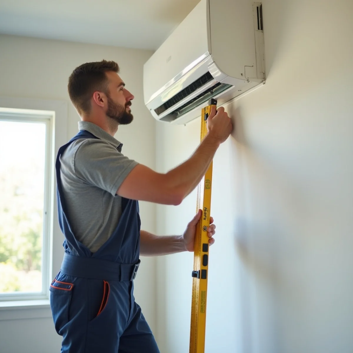 Ductless mini-split indoor unit installed by Geaux 72 Degrees in a Baton Rouge room addition