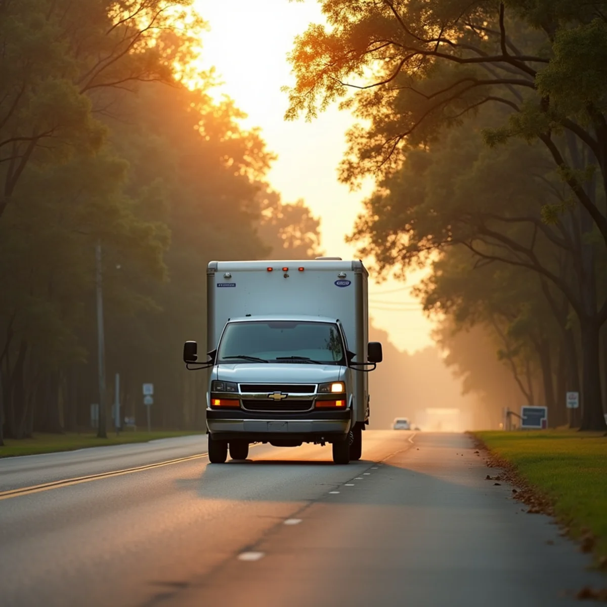 Map-style view of Geaux 72 Degrees HVAC service vans across the Baton Rouge Capital Region